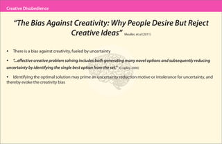 Creative Disobedience: How, When, & Why to Break the Rules | PDF