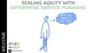@Ivanfont1971
WELCOME SCALING AGILITY WITH
ENTERPRISE SERVICE PLANNING
Hello!! My
name is
Ivan Font
 