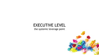 EXECUTIVE LEVEL
the systemic leverage point
 