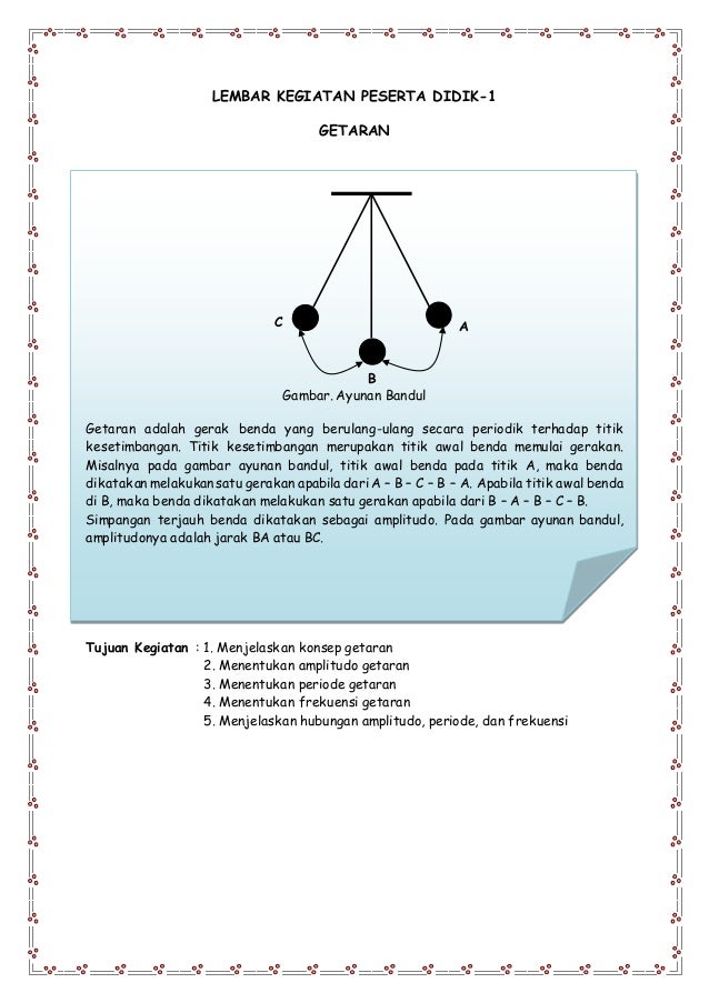 Lkpd Getaran Ipa Smp Kelas 7