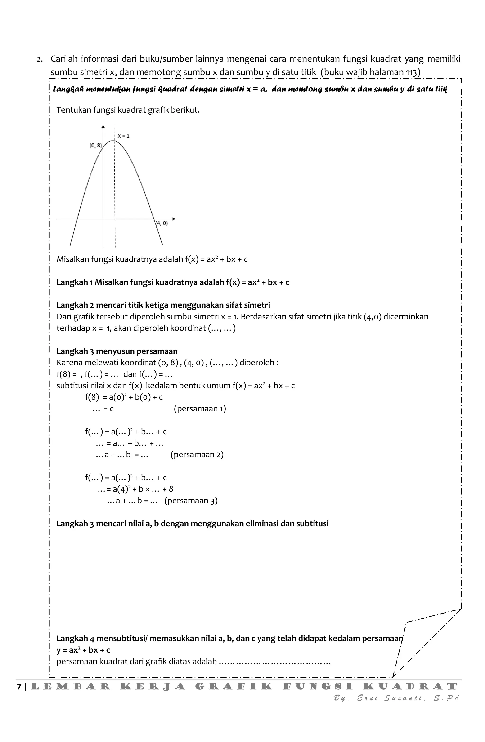 LKPD Fungsi Kuadrat | PDF