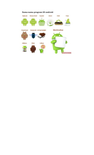 Nama-nama program OS android
 