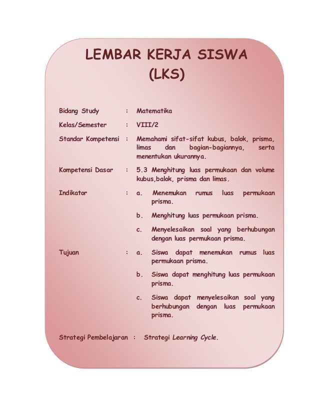 Lks materi prisma