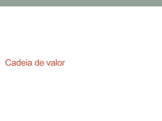 Cadeia de valor
 