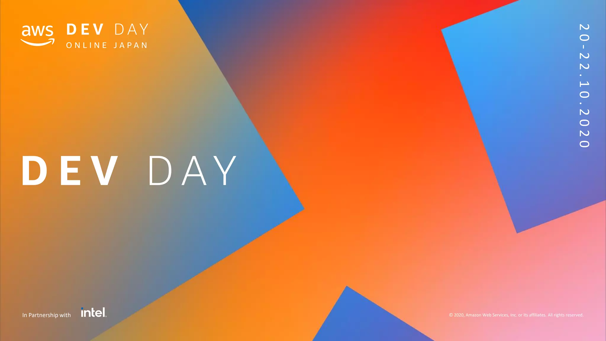 © 2020, Amazon Web Services, Inc. or its affiliates. All rights reserved.In Partnership with
20-22.10.2020
 