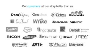 Our customers tell our story better than us
 