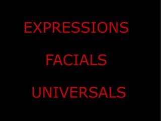 EXPRESSIONS FACIALS UNIVERSALS 