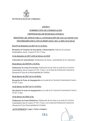 Llamado integradoras para el 2018