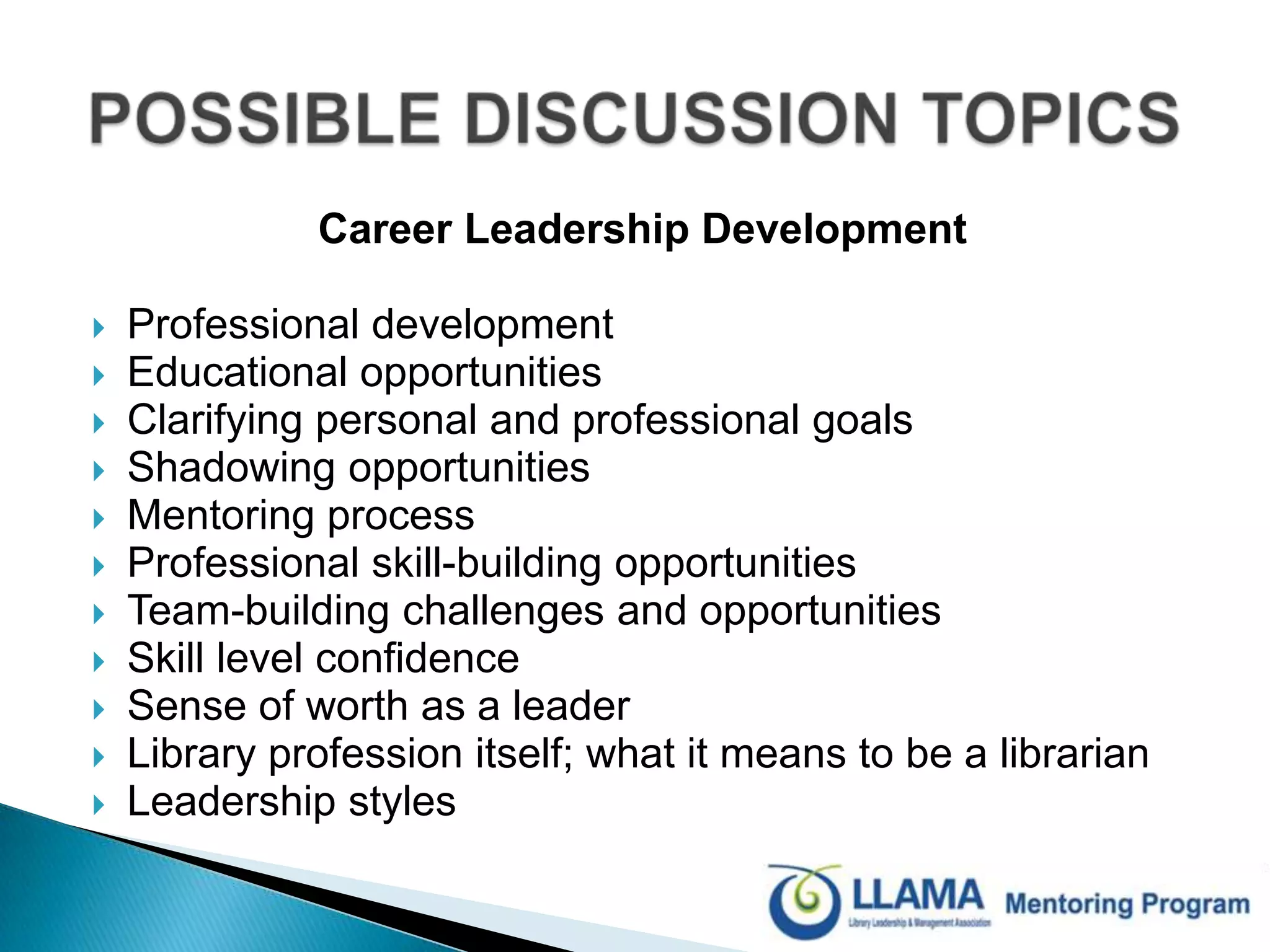 First Meeting Tool (mentor)First Meeting Tool (mentee)Meeting Tool Twelve Habits of the Toxic MentorTwelve Habits of the Toxic MenteeLLAMA MENTORING:  toolkit