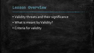 Validity and Reliability in Qualitative Legal Research | PPTX