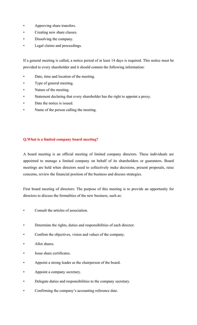 LLB LAW NOTES ON COMPANY LAW PDF