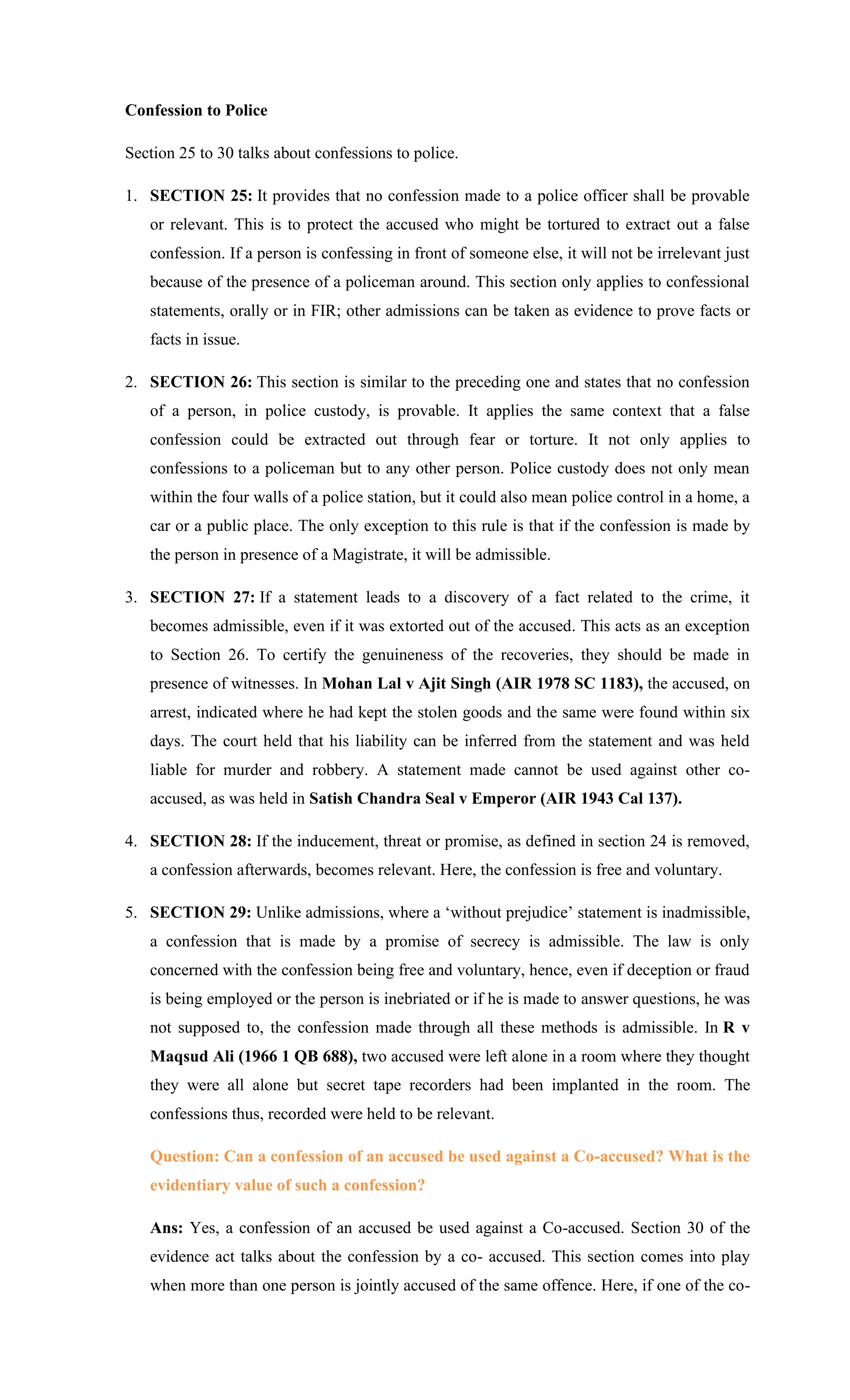 LLB LAW NOTES ON LAW OF EVIDENCE PDF