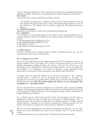 LLB LAW NOTES ON MUSLIM LAW MOHAMMADAN LAW | PDF
