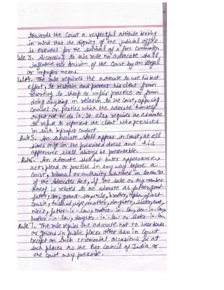 LLB LAW NOTES ON PROFESSIONAL ETHICS AND BAR BENCH RELATIONS | PDF