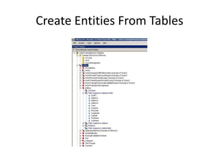 Create Entities From Tables