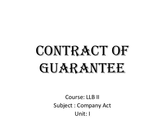 Llb Sc U 12 Guarantee Contract - 