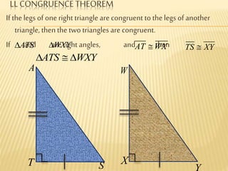 Right Triangle Congruence Theorem - Examples and Solutions