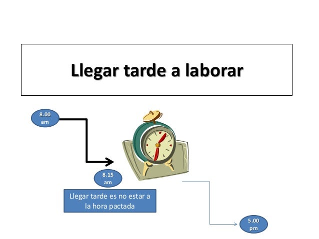 Llegar tarde a laborar
