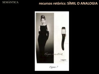 SEMÀNTICA
recursos retòrics: SÍMIL O ANALOGIA
 