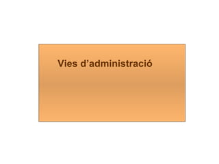 Vies d’administració 