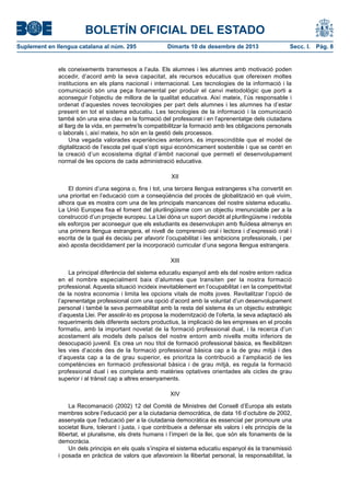 BOLETÍN OFICIAL DEL ESTADO 
Suplement en llengua catalana al núm. 295 Dimarts 10 de desembre de 2013 Secc. I. Pàg. 8 
els ...