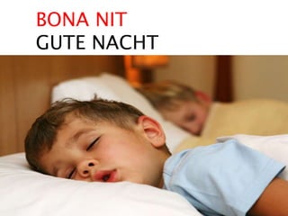 BONA NIT
GUTE NACHT
 