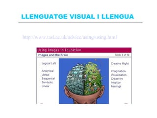 LLENGUATGE VISUAL I LLENGUA http:// www . tasi . ac . uk / advice / using / using . html 
