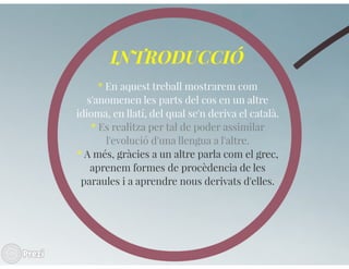 Llenguatje científic del cos humà