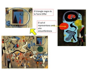El sol el representava amb una circumferència  El triangle negre és la Torre Eiffel 