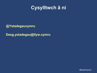 #llesiantcymru
Cysylltwch â ni
@Ystadegaucymru
Desg.ystadegau@llyw.cymru
 