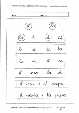 Lletres   dossier de material individualitzat 1