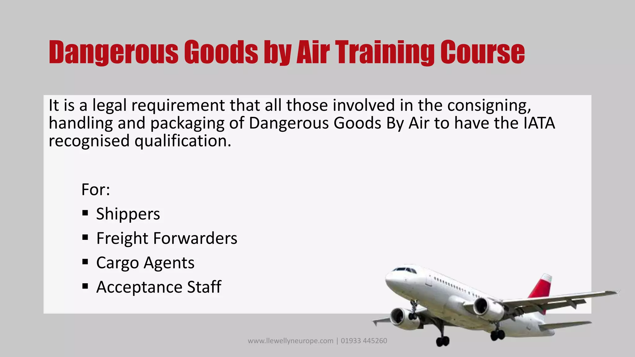IATA Dangerous Goods By Air Training Courses | PPTX