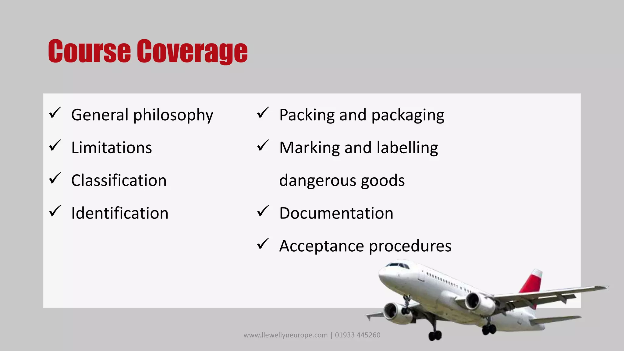 IATA Dangerous Goods By Air Training Courses | PPTX