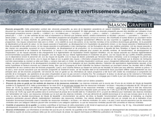 TSX.V: LLG OTCQX: MGPHF
Énoncés prospectifs: Cette présentation contient des «énoncés prospectifs» au sens de la législation canadienne en valeurs mobilières. Toute information contenue dans ce
document qui n'est pas clairement de nature historique peut constituer un énoncé prospectif. En règle générale, ces énoncés prospectifs peuvent être identifiés par l'utilisation d'une
terminologie prospective comme « planifie », « s'attend » ou « ne s'attend pas », « est prévu », « budget », « prévu », « estime », « prévisions », « a l'intention », « anticipe » ou « ne
prévoit pas », « croit », ou des variantes de ces mots et expressions ou l'énoncé que certaines actions, certains événements ou résultats « peuvent », « pourraient », « seraient », «
seront prises », « se produire » ou « être atteint ». L'information prospective est assujettie à des risques connus et inconnus, des incertitudes et autres facteurs qui pourraient rendre
les résultats réels, le niveau d'activité, les performances ou les réalisations de la Compagnie sensiblement différents de ceux exprimés ou suggérés par de telles informations
prospectives. Ces risques comprennent mais sans s'y limiter : (i) la volatilité du cours des actions; (ii) les marchés mondiaux et les conditions économiques générales; (iii) la possibilité
de dépréciations et de perte de valeur; (iv) les risques associés à l'exploration, au développement et à l'exploitation de gisements miniers; (v) les risques associés à l'établissement de
titres de propriété et des actifs miniers; (vi) les risques associés à la participation à des coentreprises; (vii) les fluctuations des prix des matières premières; (viii) les risques associés à
des risques non assurables survenant en cours d’exploration, de développement et de production; (ix) la concurrence à laquelle fait face l'émetteur à l’égard de l’embauche du
personnel expérimenté et de l’obtention du financement; (x) l'accès à une infrastructure adéquate pour soutenir les activités minières, de transformation, de développement et
d'exploration; (xi) les risques associés à des changements à la réglementation de l'exploitation minière régissant l'émetteur; (xii) les risques associés aux diverses réglementations
environnementales auxquelles l'émetteur est assujetti; (xiii) les risques liés aux retards réglementaires et d’obtention de permis; (xiv) les risques liés aux conflits d'intérêts potentiels;
(xv) la dépendance envers le personnel clé; (xvi) les risques de liquidité; (xvii) le risque de dilution potentielle par l'émission d'actions ordinaires; (xviii) la Compagnie ne prévoit pas
déclarer de dividendes à court terme; (xix) le risque de litiges et (xx) la gestion des risques. L'information prospective est fondée sur des hypothèses que la direction de l’entreprise
croit être raisonnables au moment où elles sont faites, y compris mais sans s'y limiter, les activités d'exploration continues, aucun changement défavorable important dans les prix des
métaux, les plans d'exploration et de développement procédant tel que prévu et la réalisation de leurs résultats attendus, l'obtention des approbations réglementaires requises, et les
autres hypothèses et facteurs énoncés aux présents textes. Bien que la Compagnie ait tenté d'identifier les facteurs importants qui pourraient amener les résultats réels à différer
sensiblement de ceux contenus dans les énoncés prospectifs, il peut y avoir d'autres facteurs qui fassent en sorte que les résultats ne soient pas ceux attendus, estimés ou prévus. Il
ne peut y avoir aucune assurance que ces énoncés prospectifs se révéleront exacts, car les résultats réels et les événements futurs pourraient différer considérablement de ceux
anticipés dans de tels énoncés prospectifs. Cet énoncé de mise en garde sur les informations de nature prospective a été fourni afin d’aider les investisseurs à comprendre les
activités de la Compagnie, ses opérations et ses plans d'exploration et peut ne pas convenir à d'autres fins. Par conséquent, le lecteur ne devrait pas se fier indûment à l'information
prospective. Les informations prospectives ne sont valables qu'à la date de cette présentation, et la Compagnie ne s'engage pas à mettre à jour ces informations prospectives, sauf
conformément aux lois sur les valeurs mobilières applicables.
 Présentation des monnaies d’échange: Sauf indication contraire, tous les montants en dollars sont en dollars canadiens.
 Énoncés de mise en garde sur les estimés de réserves et de ressources minérales: Les réserves minérales sont la source des 25 ans de vie minière de l’étude de faisabilité
publiée le 25 Septembre 2015, telles qu’amendées le 1er mars 2016, et ne sont pas incluses dans les ressources minérales « en-fosse » mesurées et indiquées de 58,1 Mt ayant une
teneur de 16,3% Cg (ayant une définition de forage équivalente). Les réserves minérales et les ressources minérales « en-fosse » sont incluses dans le total des ressources
minérales mesurées et indiquées de 65,7 Mt ayant une teneur 17,2% Cg (19,1 Mt de ressources mesurées ayant une teneur de 17,9% Cg et 46,6 Mt de ressources indiquées ayant
une teneur de 16,9% Cg) ayant été publiées dans le communiqué de presse de la Société daté du 15 décembre 2014. Le point de référence pour l’estimation des réserves minérales
est l’alimentation de l’usine. Les ressources minérales qui ne sont pas des réserves minérales, n’ont pas démontré de viabilité économique et ne sont pas incluses dans la vie de la
mine ou dans les résultats économiques de l’étude de faisabilité. L’environnement, les permis, les titres, la fiscalité, l’environnement socio politique, le marketing, ou d’autres
questions pertinentes peuvent affecter matériellement l’estimation des ressources minérales. Ces mêmes éléments devraient être pris en compte lors de la réalisation d’une
évaluation économique éventuelle visant à classifier les ressources minérales « en-fosse » en réserves minérales. En outre, il ne peut y avoir aucune assurance que les ressources
minérales dans une catégorie inférieure peuvent être converties à une catégorie supérieure, ou que les ressources minérales peuvent être converties en réserves minérales.
 Contrôle et assurance de la qualité: Le contenu scientifique et technique de cette presentation a été révisé et approuvé par Jean L’Heureux, Ing. M. Ing., Vice-président exécutif,
développement du procédé et est une Personne Qualifée tel que définie par l’Instrument National 43-101
 Sources d’information: Les informations et données tels que les prix du marché, les quantités et les informations sur les projets en développement des entreprises comparables ont
été obtenus auprès de sources publiques telles que les communiqués de presse, les rapports techniques et différentes publications de l'industrie.
Énoncés de mise en garde et avertissements juridiques
2
 