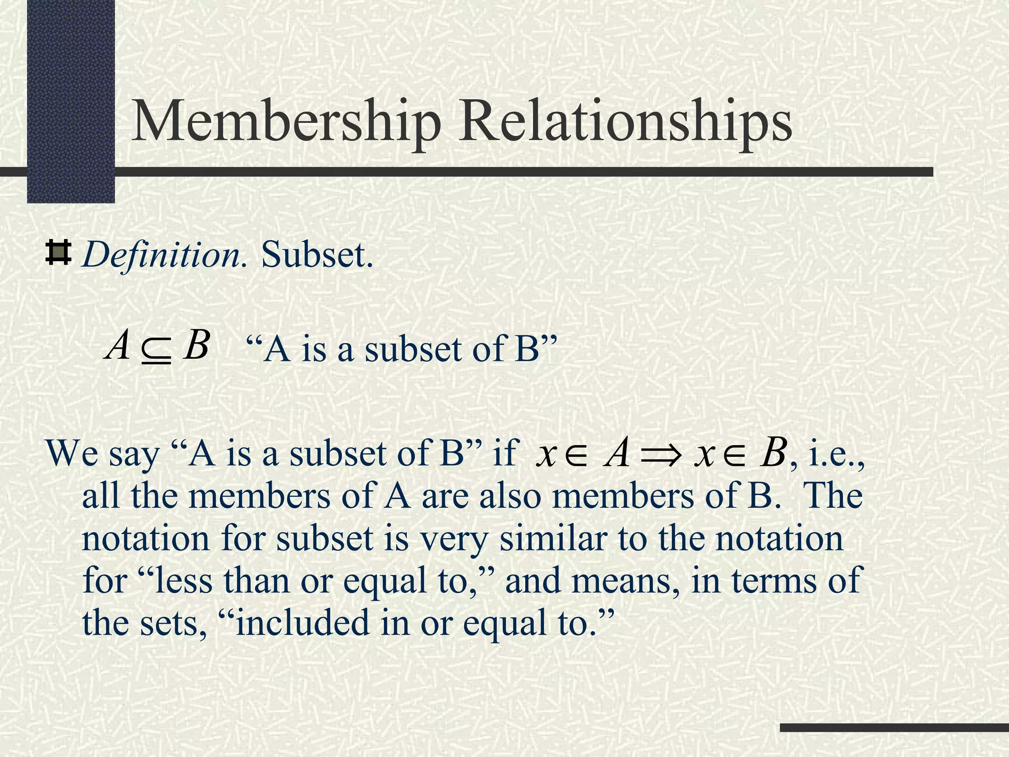 Introduction to set theory ppt