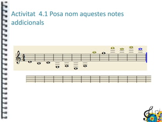 Activitat 4.1 Posa nom aquestes notes
addicionals
 