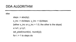 Lline Drawing Algorithm | PDF