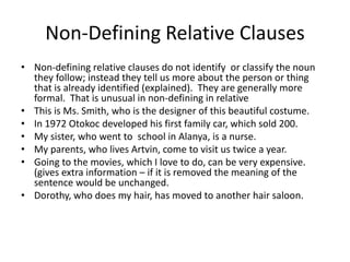 Ll int8.2 defining non-def relative clauses | PPTX