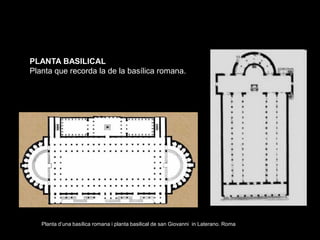 PLANTA BASILICAL
Planta que recorda la de la basílica romana.




   Planta d’una basílica romana i planta basilical de sa...