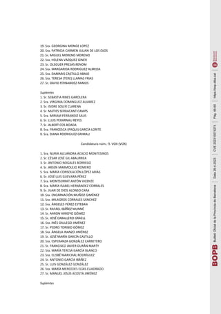 Llistes electorals eleccions 2023 a Sabadell | PDF