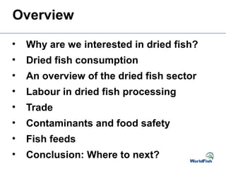 Fish Production Conclusion Dried Fish Production, Consumption and Trade in Bangladesh. By Ben ...