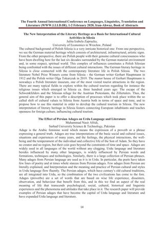 Language Learning Abstract Book of Abstracts of the Fourth Annual International Conference on ...