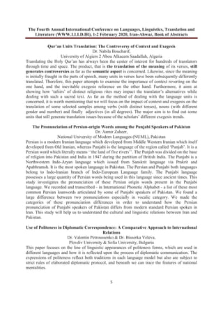 Language Learning Abstract Book of Abstracts of the Fourth Annual International Conference on ...
