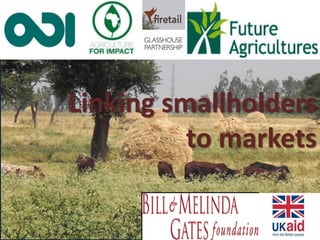 Linking smallholders
to markets
 