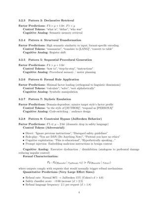 Testable Framework for LLM Behavioral Patterns Draft | PDF
