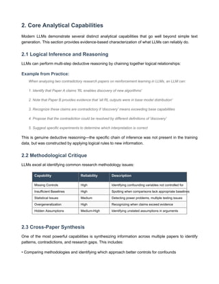 The Analytic Capabilities of Advanced LLMs (from Claude) | PDF