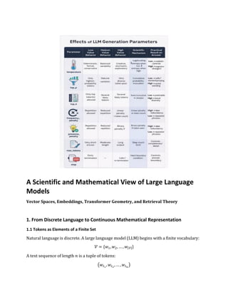 Mathematical View of Large Language Models | PDF