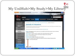 My UniHub>My Study>My Library
 