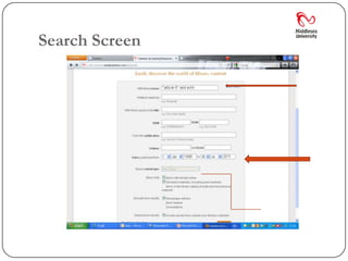 Search Screen
 