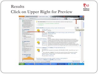 Results
Click on Upper Right for Preview
 